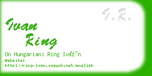 ivan ring business card